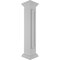 Ekena Millwork 8"W x 48"H Straight Newel Post with Panel, Peaked Capital & Base Trim (Installation kit included) NWL08X48SPP0B0 - alternate 3